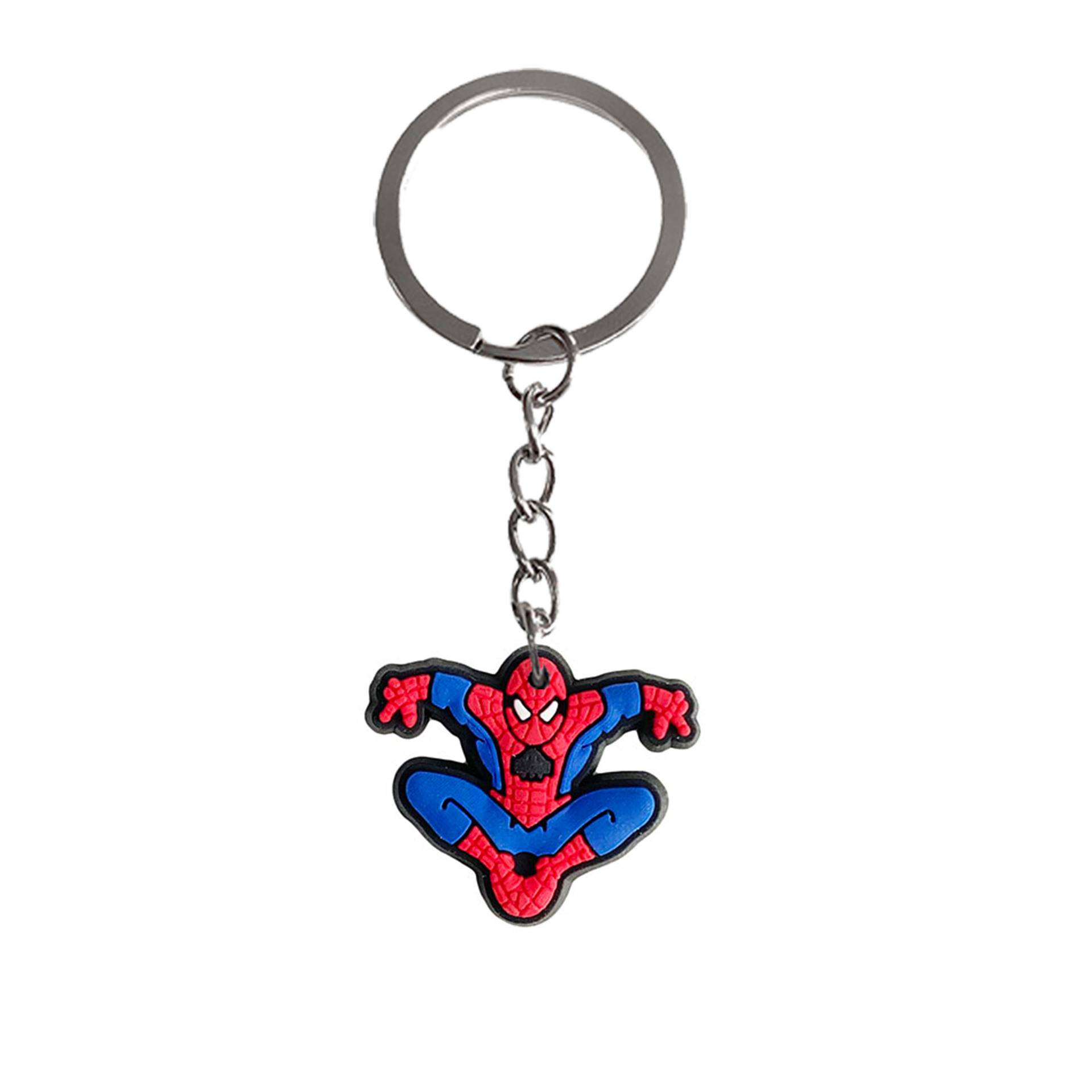 Spider-Man llavero adornos PVC de goma suave llavero accesorios DIY llavero pequeño regalo llavero colgante