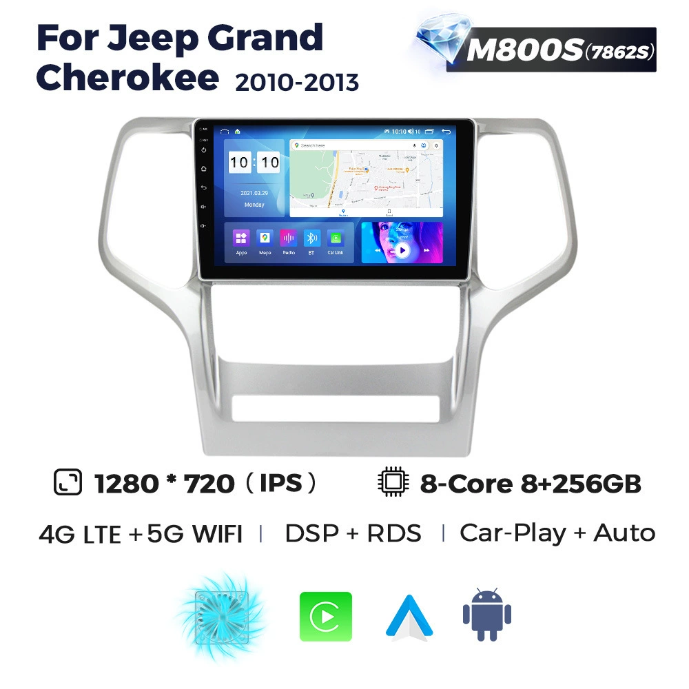 Applicable Jeep Grand Cherokee 2010-2013 Car Multimedia Multimedia Large Android Bluetooth Navigation Screen