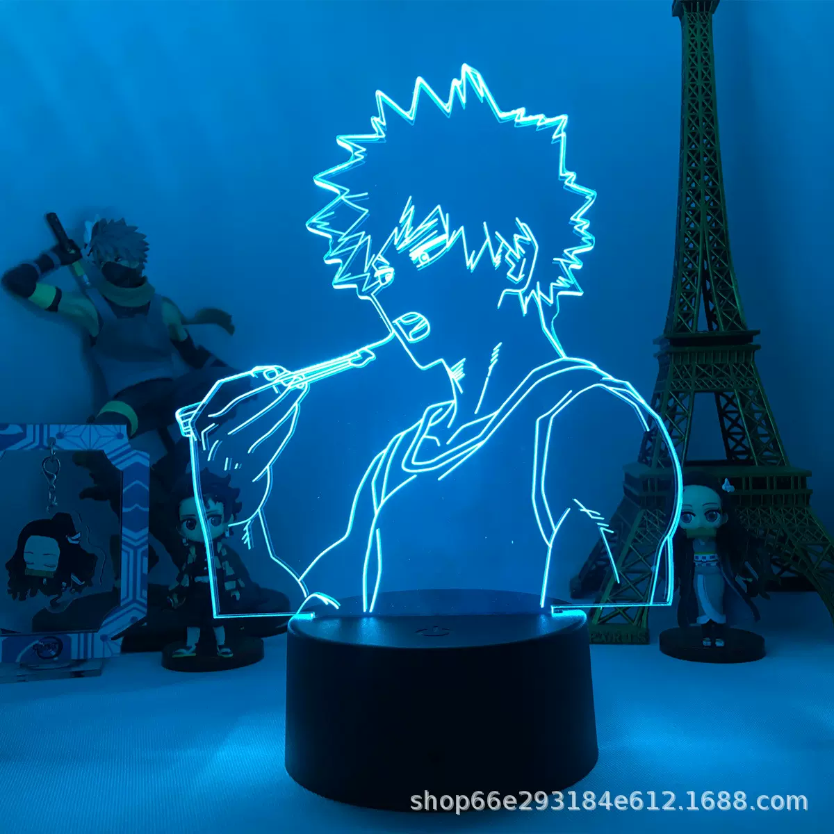 跨境爆款我的英雄学院3D动漫小夜灯创意卧室装饰灯日本动漫手办