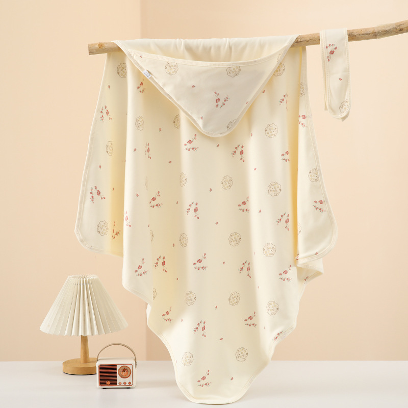 Double-Layer Pure Cotton Baby Blanket, Swaddling Blanket, Delivery Room Blanket, Newborn Blanket, Blanket Wrap, Four-Season Baby Wrap