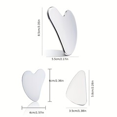 顔の美容用ステンレス製スクレーピングプレート、ほうれい線、あごラインのリフティング、首のマッサージ用の特別なハート型のシェービング
