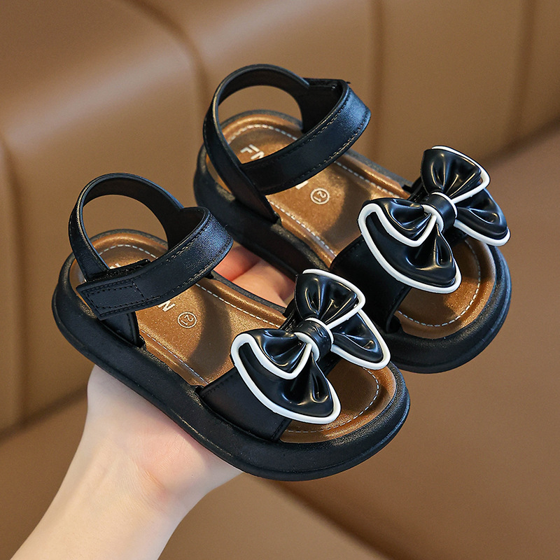 Nueva moda para niñas sandalias de verano arco princesa sandalias estudiantes de velcro universal sandalias para niños