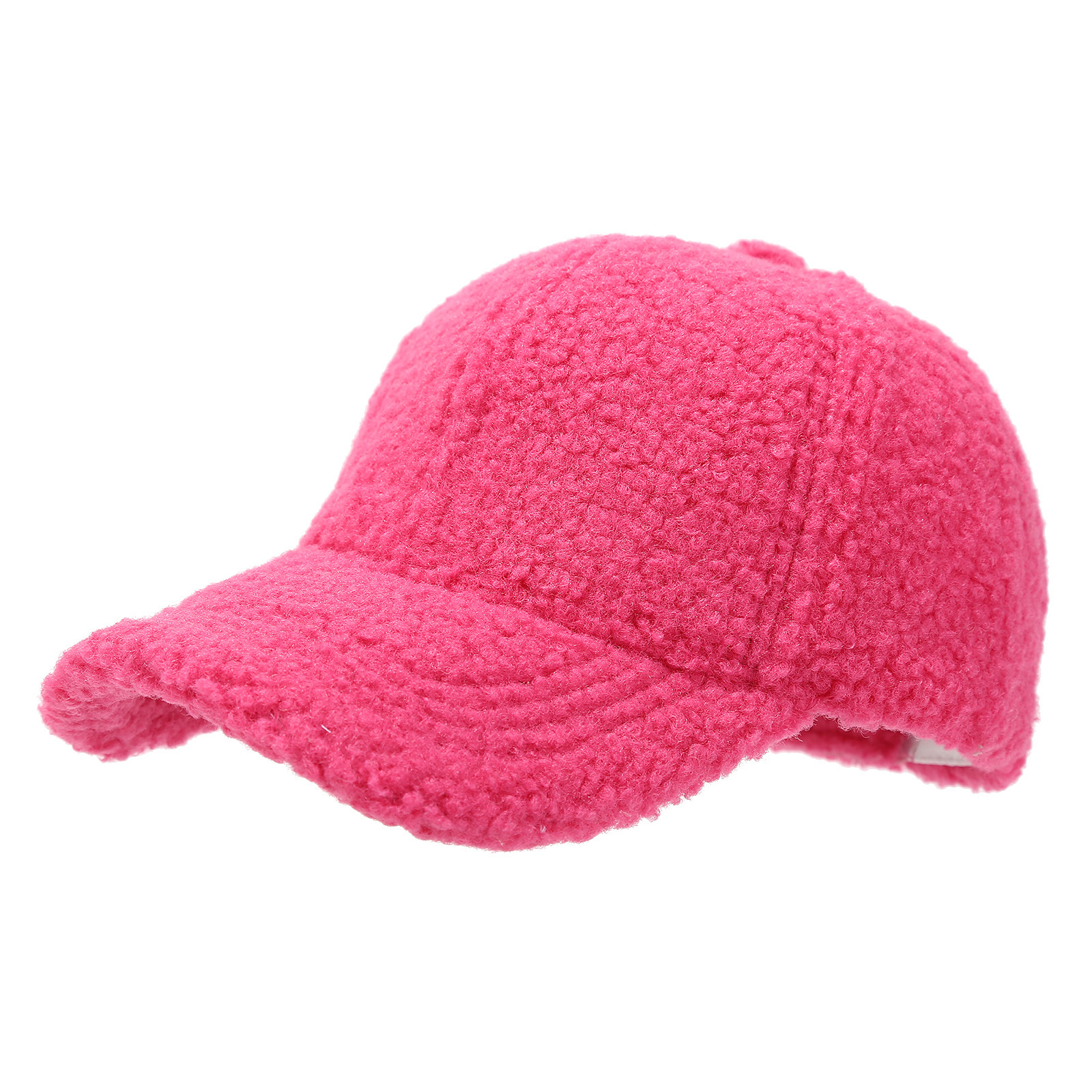 Winter Lamm Wolle Baseball Caps Für Kinder Baby Kinder Warme Dicke Feste Farbe Golf Caps Mädchen Junge Sport Gebogene Krempe Visiere Hut – Detail 12