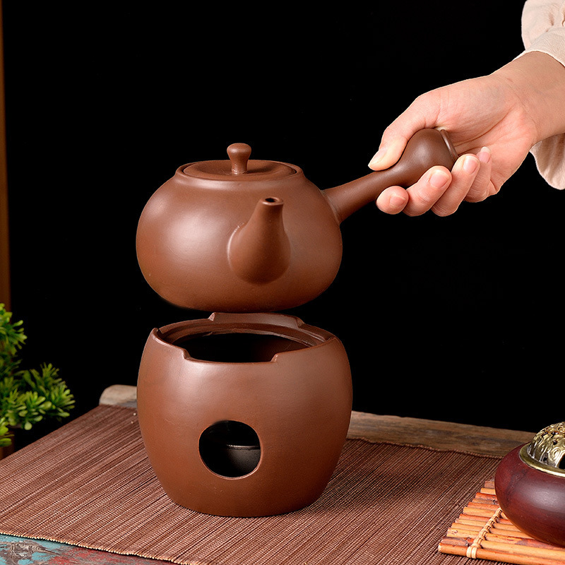 Purple Sand Kettle Alcohol Stove Tea Maker Indoor Small Stove Tea Stove Set Outdoor Alcohol Lamp Carbon Fire Boiling Teapot