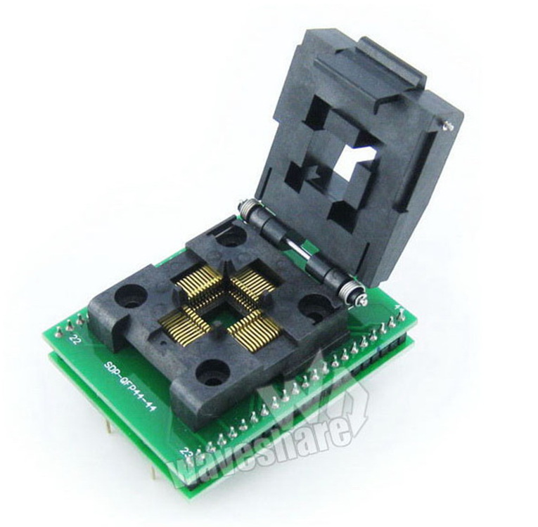 微雪 QFP44转DIP44 编程座 测试座 适配座 IC51-0444-467带板