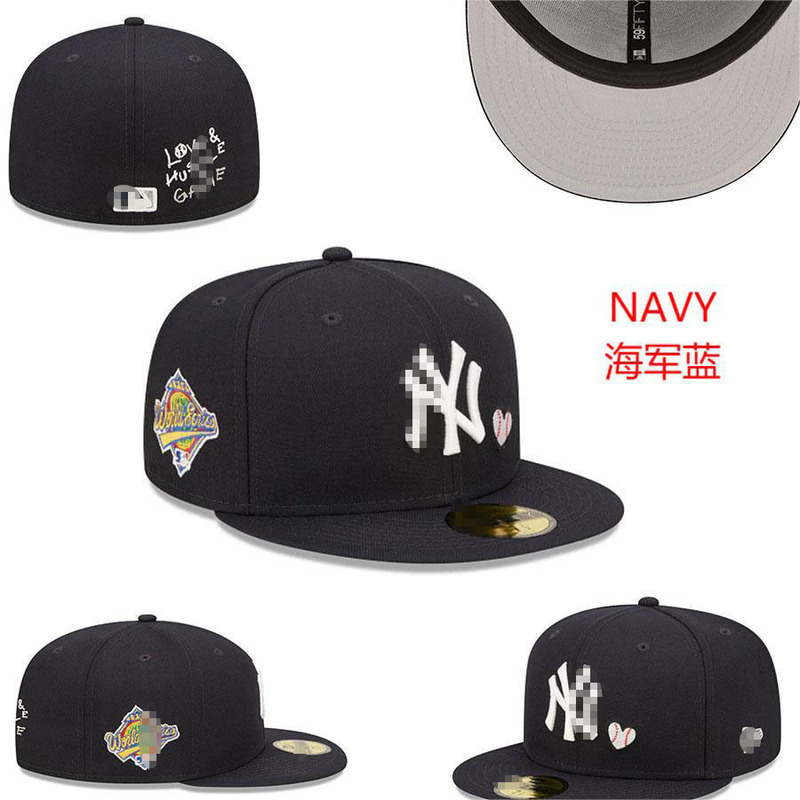 外国貿易の新しいクローズドキャップ男性と女性のヒップホップ刺繍サイズキャップ MLB 野球帽屋外日焼け止め防風帽子|undefined