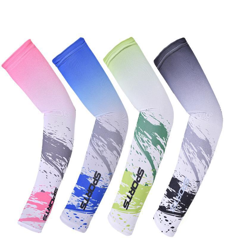 Manga larga de protección solar de verano manga de hielo manga de protección del brazo manga de seda de hielo hombres y mujeres ciclismo protección UV manga de protección del brazo pesca