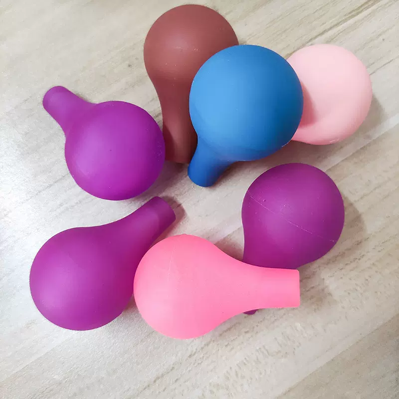 实验室器材移液管吸球 蓝红吸水球刻度滴管吸球橡胶硅胶吸球 定制