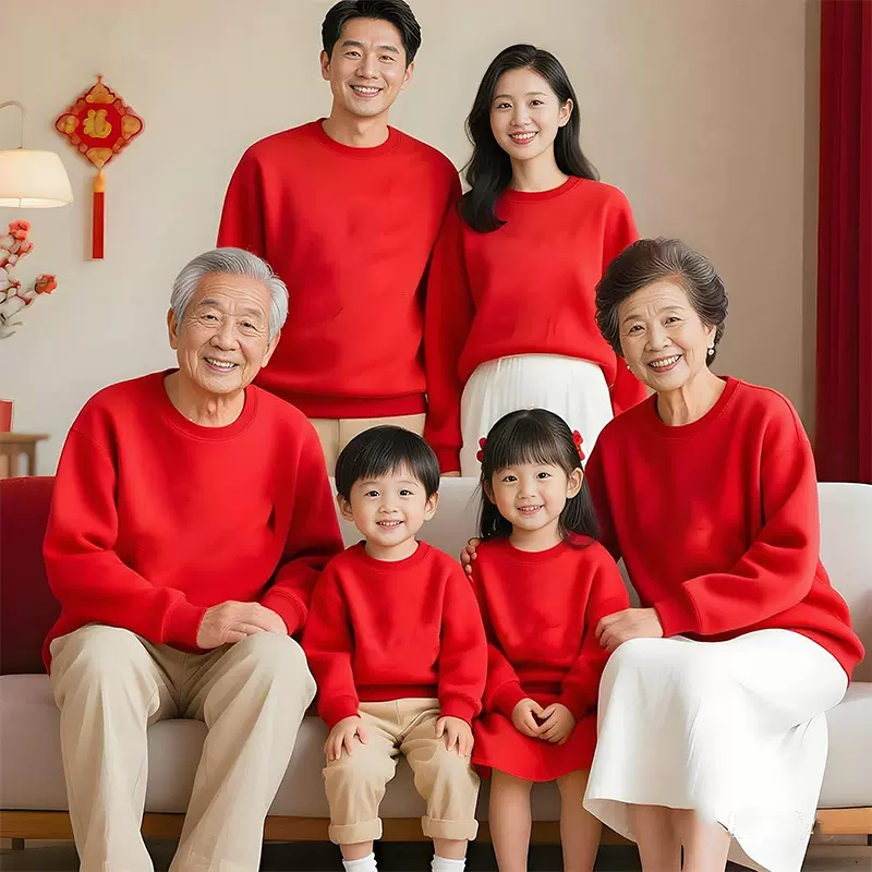 莱梦德春秋款亲子装卫衣logo定制班服团体服工作服印制一件起订