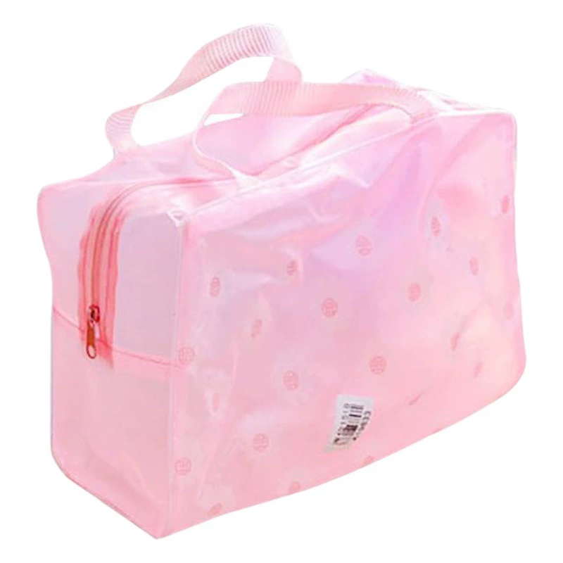 Дорожная сумка-портфель, женская косметичка, водонепроницаемая сумка для хранения ванны большой вместимости, утолщенная прозрачная сумка-органайзер с цветочным принтом