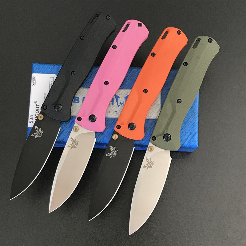 户外折刀G10手柄蝴蝶535折叠刀野营钓鱼安全防身口袋水果刀