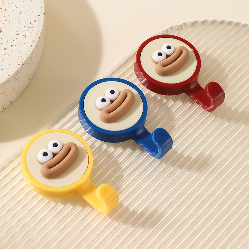 Cute rotating hook wall hook non-perforated viscose fitting room hook hook original wholesale