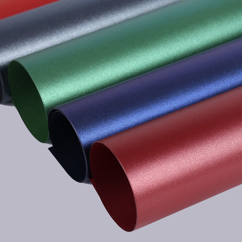 120g plana nacarado de papel de color arte recubierto embalaje de papel de impresión de origami cortado a mano espesado libro creativo