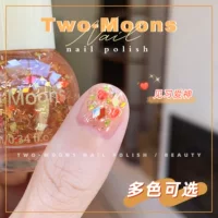 TwoMoons Лето Белый блестками лак для ногтей выпечки-бесплатно и слезоточивый девушка маленький цветок сияющий и сияющий во время стажировки