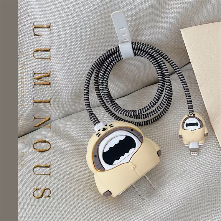 2023 nuevo cargador de dibujos animados cubierta protectora adecuada para Apple carga rápida cabeza 18/20W estándar europeo estándar americano aplicable