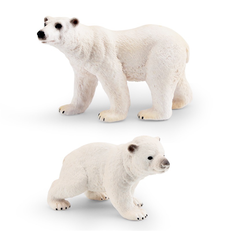Amazon simulación mamíferos polares modelo de oso polar de los niños cognitiva Oso Blanco decoración de escritorio adornos estáticos