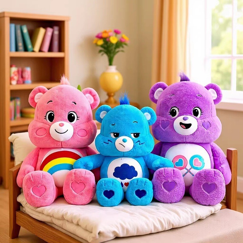 Cross-Border Rainbow Bear Large Plush Toy Doll Care Bears Stuffed Animal Heart Bear Extra Large Plushie