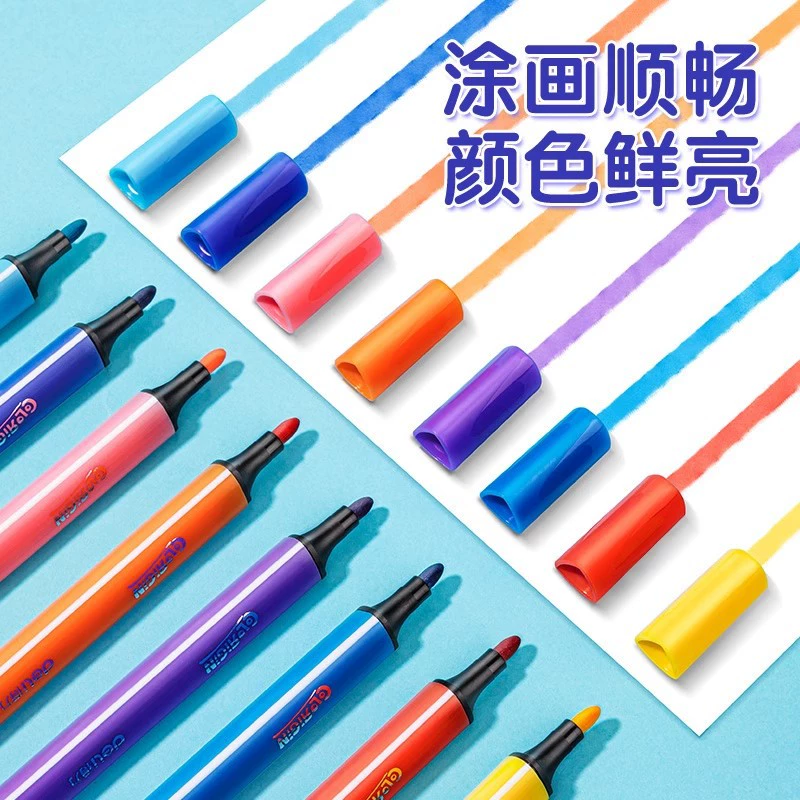 Triangular watercolour, crayons, children's set for elementary school students for kindergarten, 24 colors