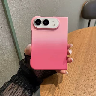 适用于iPhoneDuo手机壳磨砂肤感渐变枚粉苹果duo撞色女款潮流新款