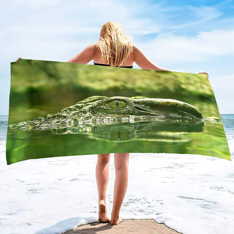 Crocodile Series Beach Towel Sports Towel Microfiber Quick-drying Swimming Blanket Yoga Fitness Bath Towel Travel Towel