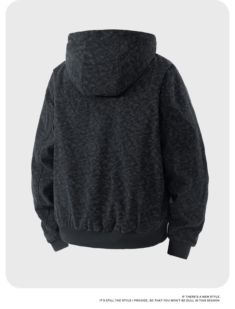 Monochrome Man- Autumn American Style Workwear Jacket Men 2025 New Quality Trendy Loose Hooded Coat Men's Top Cross-Border_viptrois.com