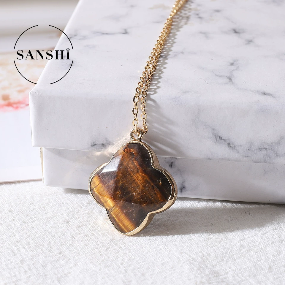 Органический счастливый трилистник, подвеска, лента из нефрита, кристал necklace, облачко, цветочный узор