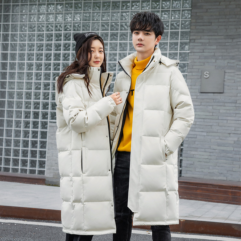2023 New Down Jacket Men's Medium to Couple's Clothing Women's Knee Over Long Thickened Winter Youth Student Coat Trendy_voghion.com