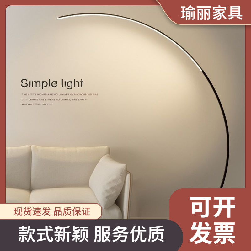 Floor Lamp Led Designer Art Model Room Live Broadcast Background Lamp Living Room Creative Curved Normcore Ins Fishing Lamp