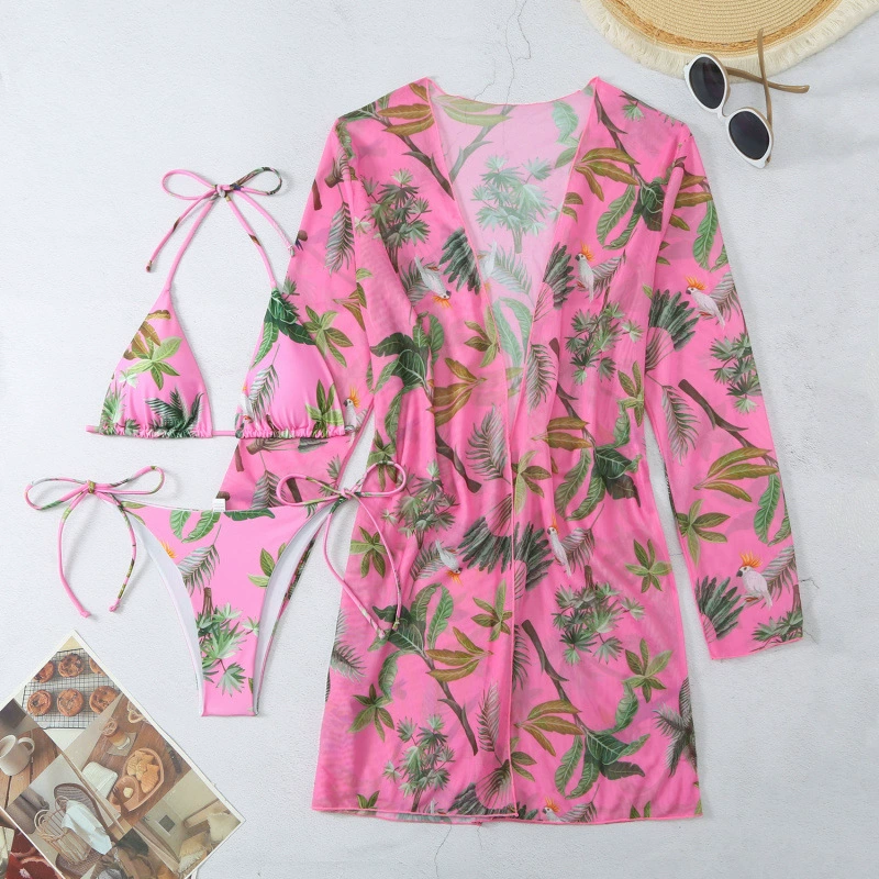 Swimwear, split set, long-sleeve, 24 years, 3 piece set