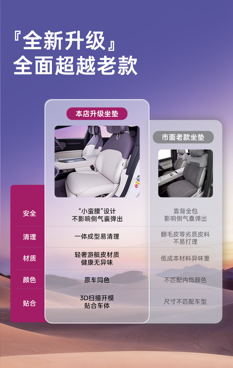 Suitable for Avita 12 Special Car Seat Cushion and Seat Cover, Full Surround Naked-Feel Cushion Cover, Seat Protection Cover