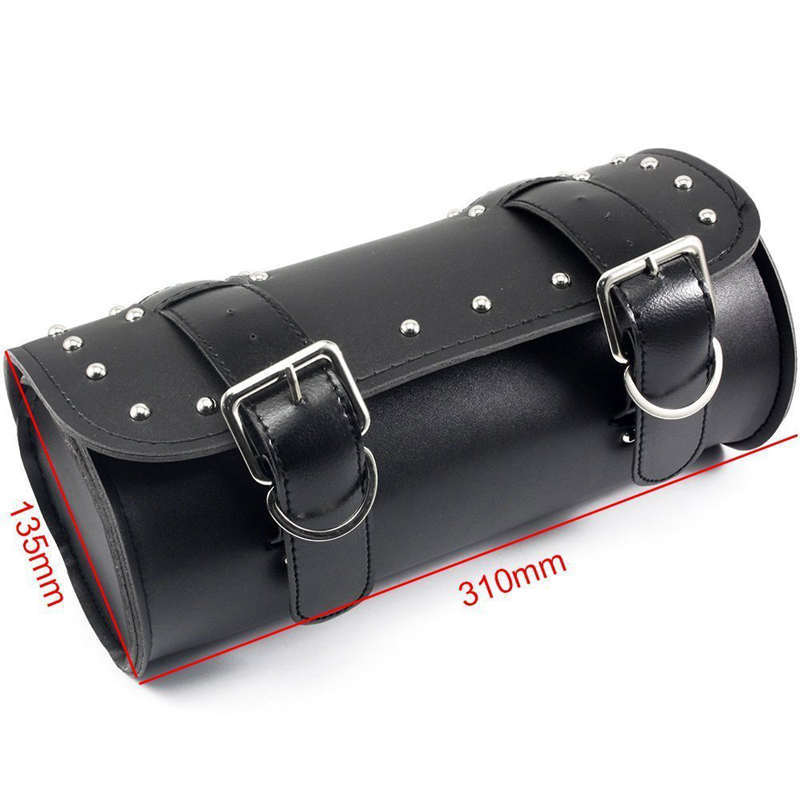 Retro Motorcycle Electric Vehicle Universal Modified Leather Front Hanging Bag Side Bag Tool Bag Factory Direct Sale