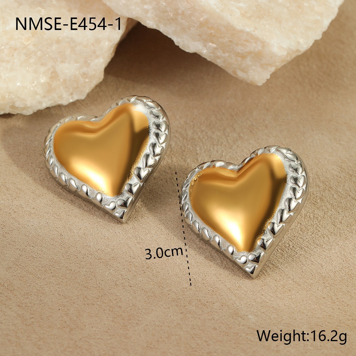 12g Weight 0.03µm-0.05µm Gold Plating Thickness PVD Coated Gold Plating Process 304 Stainless Steel Ear Needle Material Real Gold Plated Plating Material Drop Earrings, Ear Studs Classification 1 Pair Quantity Holiday, Daily Occasion 304 Stainless Steel Material Heart Shape Pattern All Seasons Season Women's Gender Polished Finish IG Style, Elegant, Modern Style Style Waterproof Non Tarnish, Mixed Metal, Plating Craft PVD Coated Real Gold Plated Heart Shape 304 Stainless Steel IG Style Elegant Modern Style Waterproof Non Tarnish Drop Earrings Ear Studs 16