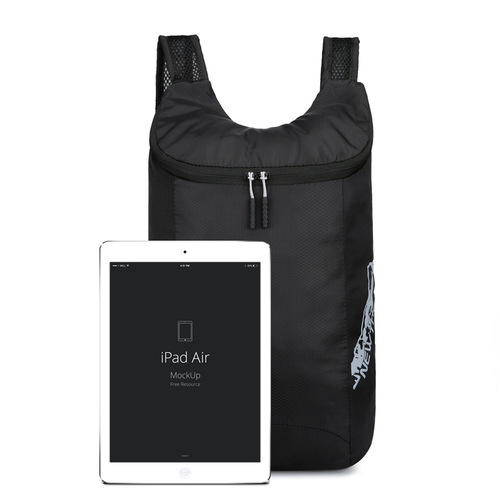 Outdoor folding bag, new storage skin backpack, travel bag, waterproof, men's and women's logo printed ultra-light sports bag