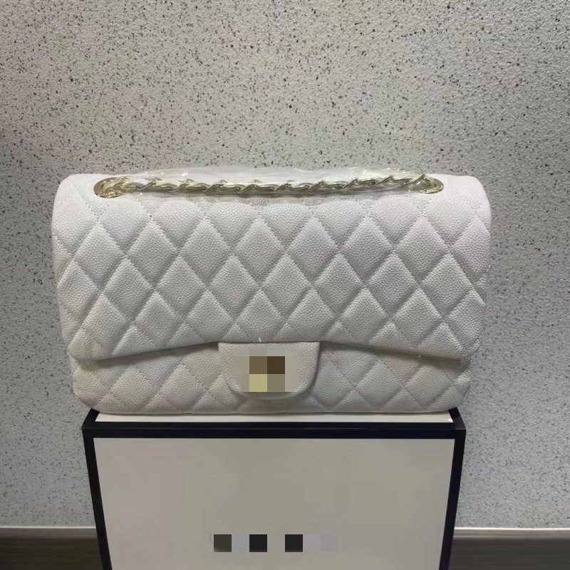 跨境外贸高级感经典女包小香风CF鱼子酱菱格绣线单肩包Bags代发批