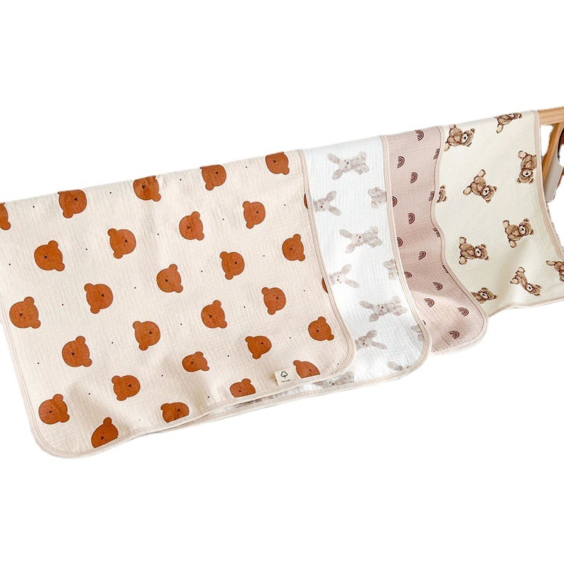 Pañal pad bebé impermeable lavable crepe algodón transpirable bebé niños anti-pañal antideslizante adulto menstrual pad