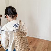 2025秋童装秋装新款 女童秋季韩版大翻领水洗棉衬衫儿童衬衣 1230