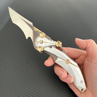Thickened Foldable Delta Blade Peripheral Metal Alloy Melee Weapon Model for Boys Stress Relief