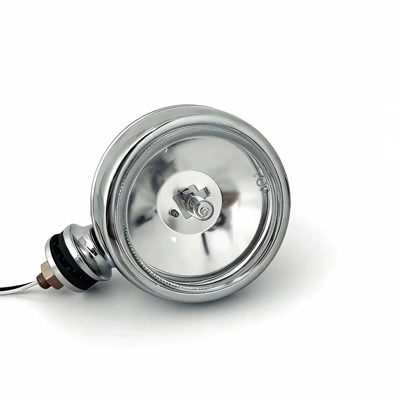 Sy318D/ 3inch Round Fog Light, Car Roof Chrome-Plated Modified Light, Work Light, Spotlight, Additional Anti-Fog Light, High Brightness (Fog lamp) - sy318d-w-white-glass-12v55w-light-bulb