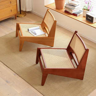 New Trendy Homestay Leisure Chair Rattan Chair European and American Balcony Chair Living Room Sofa Japanese Ins Style Balcony Comfortable Factory
