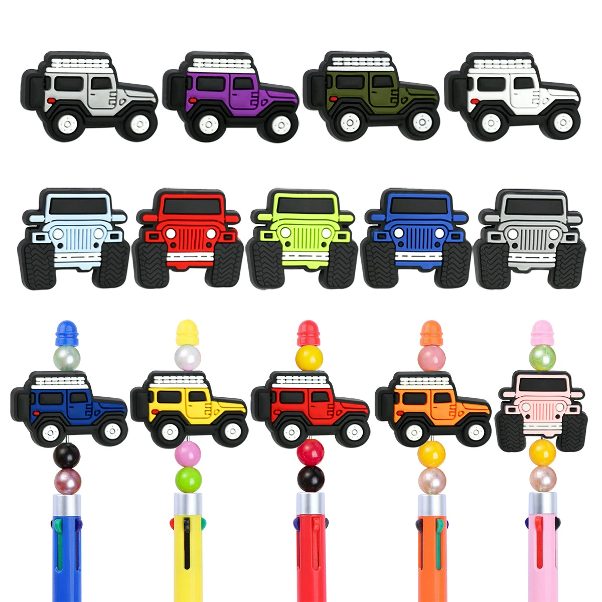 Трансграничный новый джип серии бисер ручки наклейки diy разбросанные бисерные аксессуары мультяшный жгучий бисер ювелирные изделия оптом