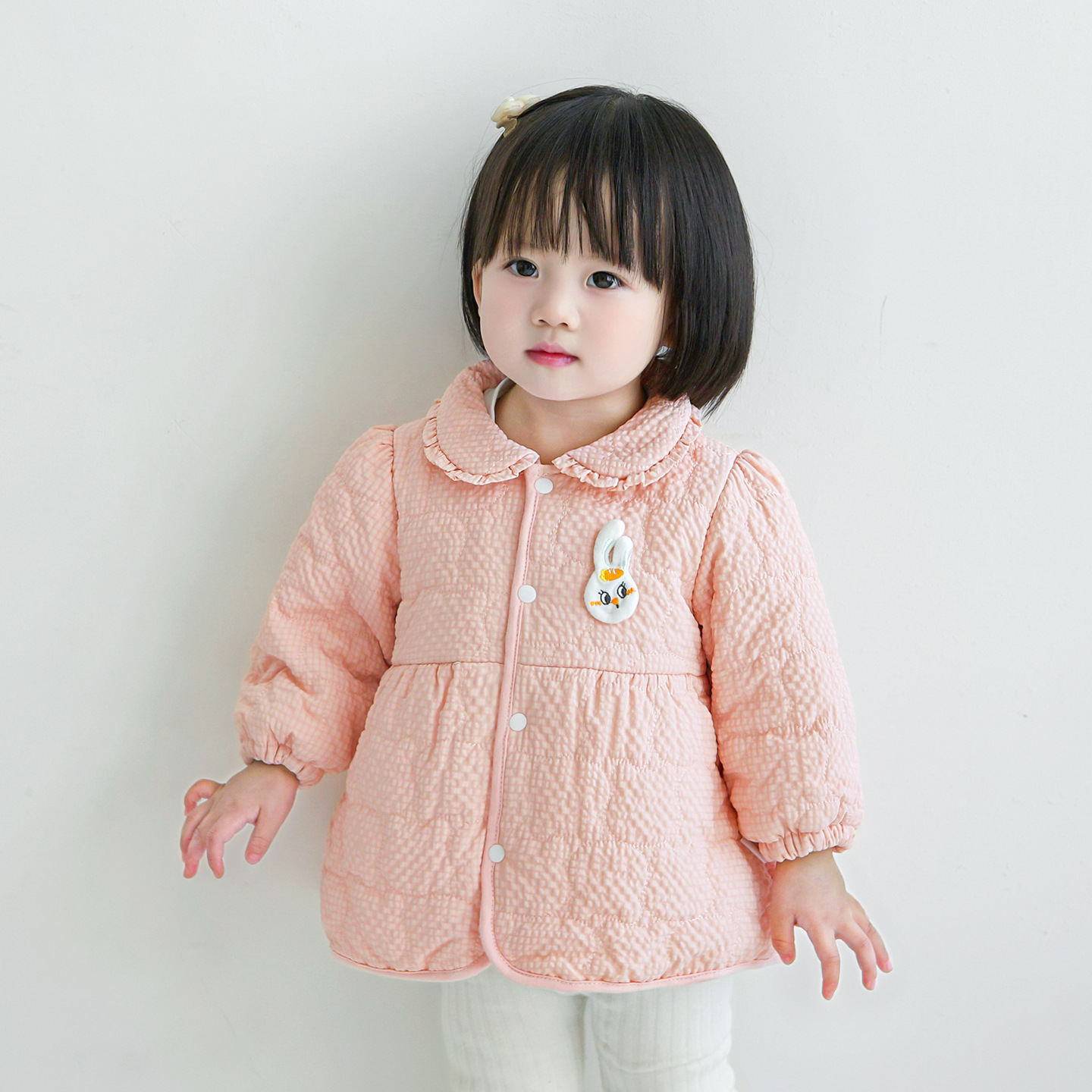 Chaqueta de algodón infantil primavera, otoño, invierno, abrigo de algodón caliente, chaqueta de invierno para niñas de un año, chaqueta de algodón para niñas