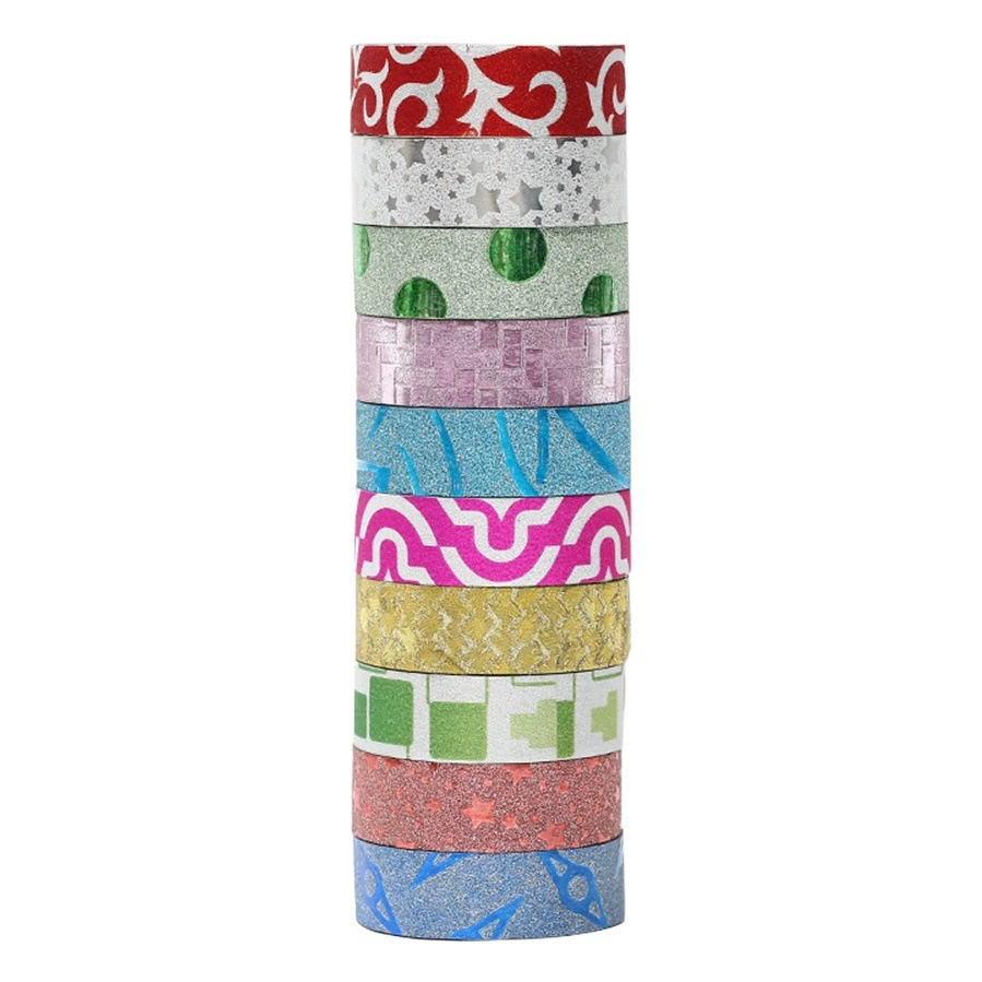 Блеск Порошковая печать креативные канцелярские принадлежности DIY украшение ручной работы блестящая Блестящая лента DIY украшение альбома ручной разрыв Бесшовный