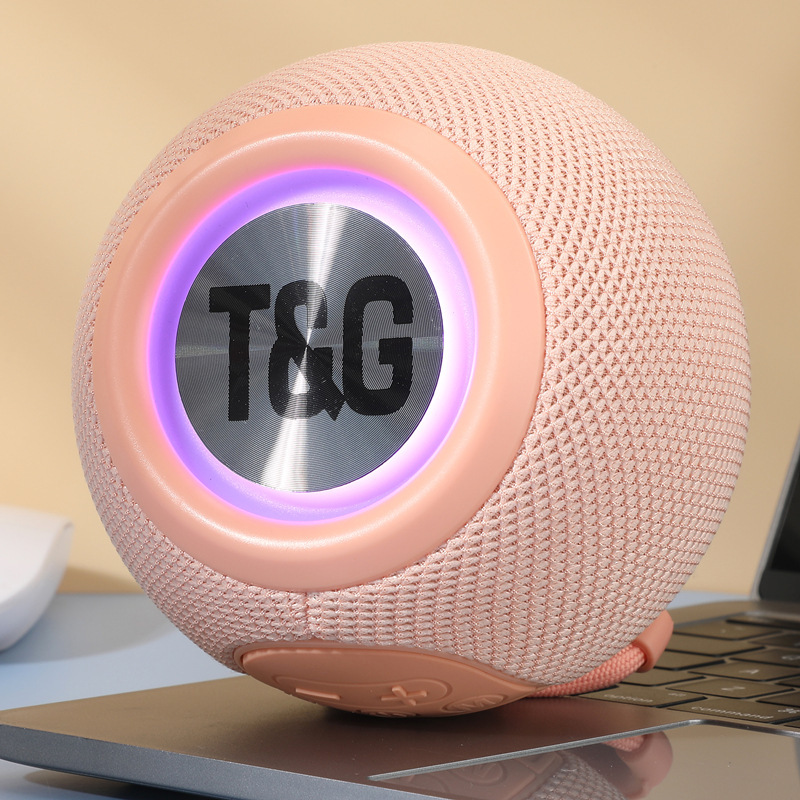 外国貿易クロスボーダーtg337ブルートゥースオーディオ携帯型円形小音響布芸ledランプ無線サブウーファースピーカー|undefined
