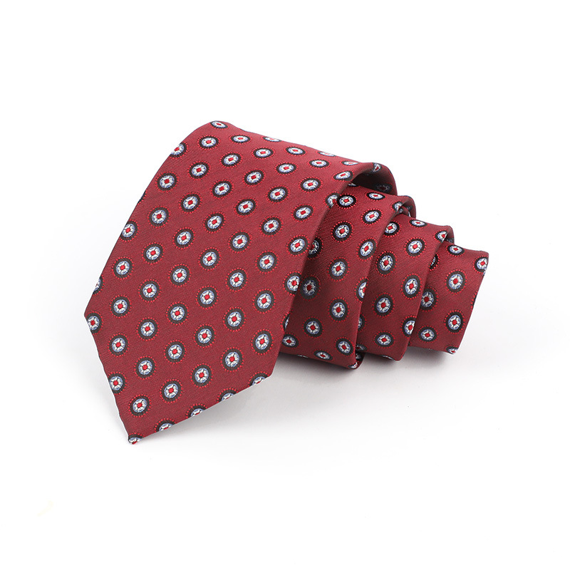 Corbata de hombre jacquard bordado 8CM poliéster seda corbata tejida hombre sentido superior l corbata logo diseño y producción