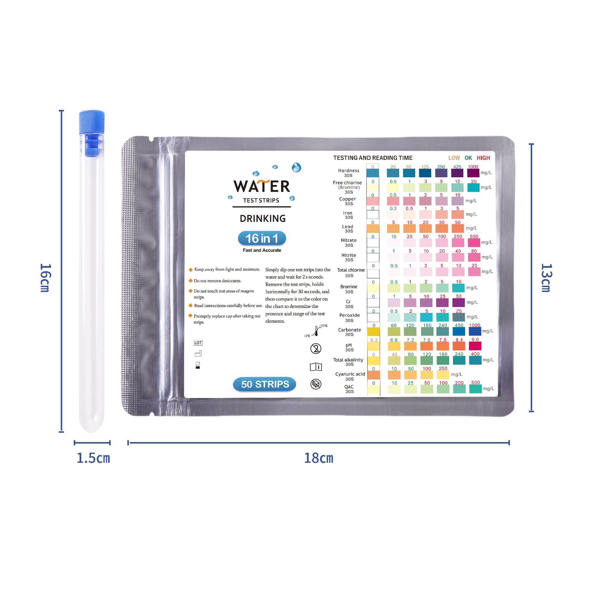 50개/가방 + 점적기 시험관