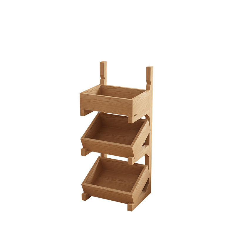 Sofá estante de borde estrecho estante de frutas y verduras estante de almacenamiento estante de artículos casa snack carro de madera sólida pequeño estante de almacenamiento móvil