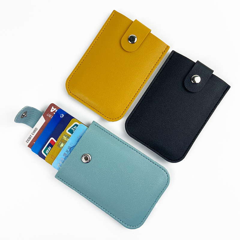 跨境现货批发大容量卡包多卡位男女通用高颜值四合扣层叠抽拉卡包