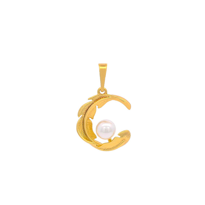 Collar con Colgante de Diseño de Perlas de Imitación de Lujo Ligero, Chapado en Aleación de 24k, Estilo Europeo y Americano, Nuevo de Xuping