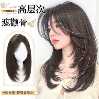 假发女片头顶补发蓬松颅顶增发量全头套式高层次锁骨发免发网