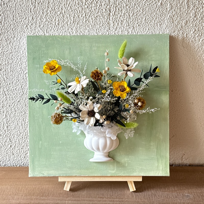 立体フランス油絵フラワーアレンジメント diy 不滅の花石膏装飾品チームビルディング手作り活動不滅の花フォトフレームサロン|undefined